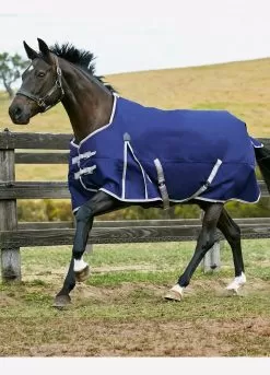 Weatherbeeta Comfitec Essential Std Lite Turnout - Nvy/Svr/Red