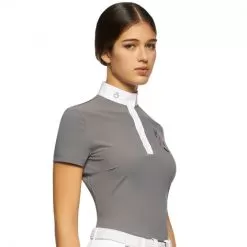 Cavalleria Toscana Team Show Shirt - Grey -Equestrian Equipment Shop CT173 3 m