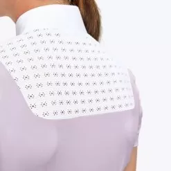 Cavalleria Toscana Pique Zip Show Shirt - Pale Mauve -Equestrian Equipment Shop CT233 4 m