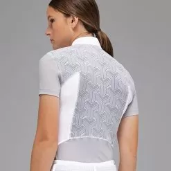 Cavalleria Toscana Revo Tech Knit Back Show Shirt - Light Grey -Equestrian Equipment Shop CT250 3 m