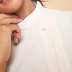 Carlotta Long Sleeve Show Shirt - Chalk Beige -Equestrian Equipment Shop DADA01 6 m