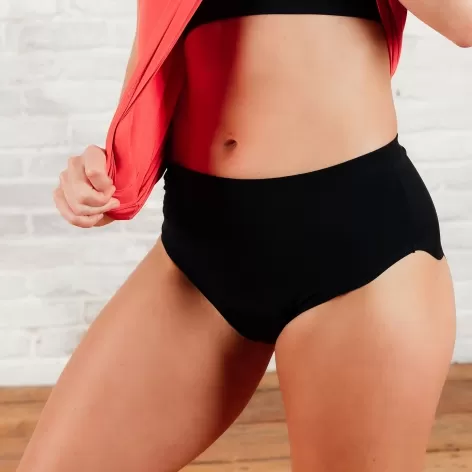 Susie Sporty Hip Hugger Knickers - Medium Absorbency - Black 2 Susie Sporty Hip Hugger Knickers - Medium Absorbency - Black - Image 2