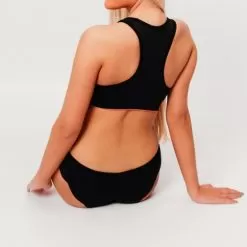 Sarah Sporty Low Cut Knickers - Light Absorbency - Black -Equestrian Equipment Shop NX05 4 m