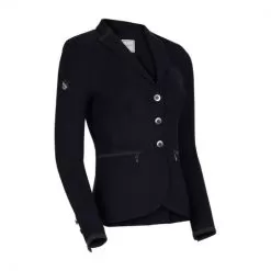 Victorine Crystal Fabric Show Jacket - Black