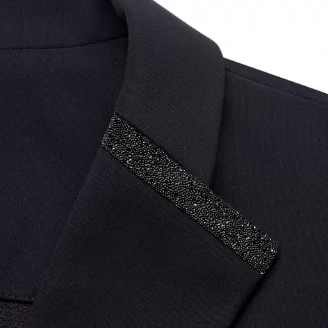 Victorine Crystal Fabric Show Jacket - Black 3 Victorine Crystal Fabric Show Jacket - Black - Image 3