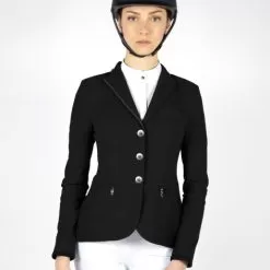 Victorine Crystal Fabric Show Jacket SS22 - Black