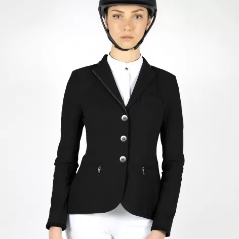 Victorine Crystal Fabric Show Jacket SS22 - Black 1 Victorine Crystal Fabric Show Jacket SS22 - Black