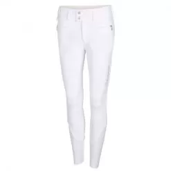 Clara High Waist Knee Grip Breeches - White