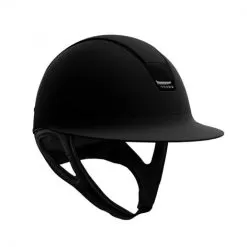 Black Miss Shield Hat With 5 Jet Crystals And Matt Blazon