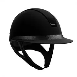 Black Miss Shield Hat With Shimmer Band And Matt Blazon