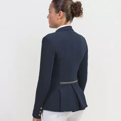 Victorine Crystal Intarsia Show Jacket - Navy/Champagne 2 Victorine Crystal Intarsia Show Jacket - Navy/Champagne - Image 2