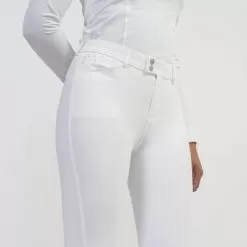 Jully Crystal Leaf Breeches - White -Equestrian Equipment Shop SH668 5 m