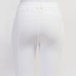 Jully Crystal Leaf Breeches - White -Equestrian Equipment Shop SH668 6 m