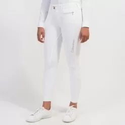 Diane Boreal Full Grip Breeches - White/Champagne