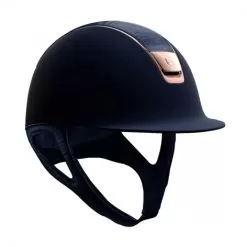 Navy Shimmer Shadowmatt Riding Hat With Rose Gold