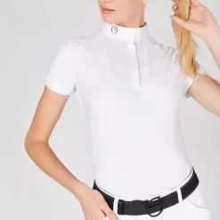 Simeri Show Shirt - White -Equestrian Equipment Shop VST92 3 m