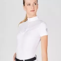 Simeri Show Shirt - White -Equestrian Equipment Shop VST92 4 m