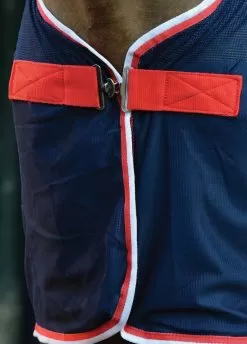 Weatherbeeta Scrim Cooler Standard Neck - Navy/Red/White -Equestrian Equipment Shop coolerfeature4