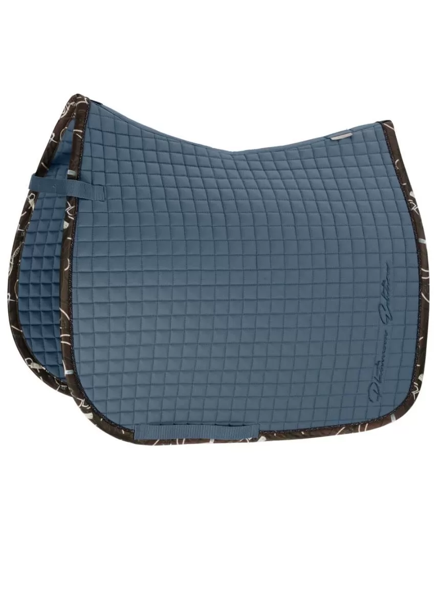 Eskadron Platinum Cotton Dressage Saddle Cloth -Vintage Blue 1 Eskadron Platinum Cotton Dressage Saddle Cloth -Vintage Blue