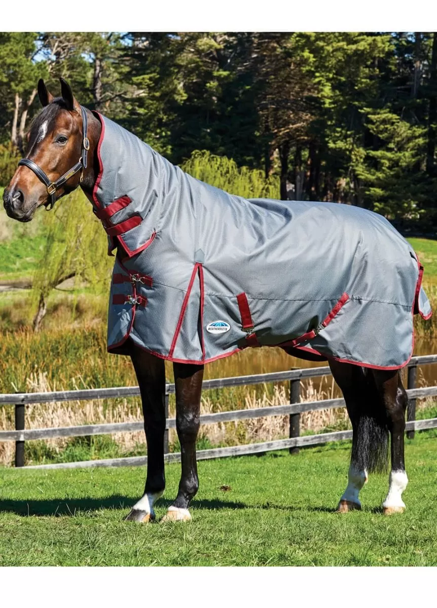 Weatherbeeta ComFiTec Plus Dynamic Combo Heavy Turnout - Grey/Burgundy 1 Weatherbeeta ComFiTec Plus Dynamic Combo Heavy Turnout - Grey/Burgundy