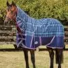 Weatherbeeta ComFiTec Plus Dynamic Medium Combo Turnout - Navy/Light Blue/Purple Plaid