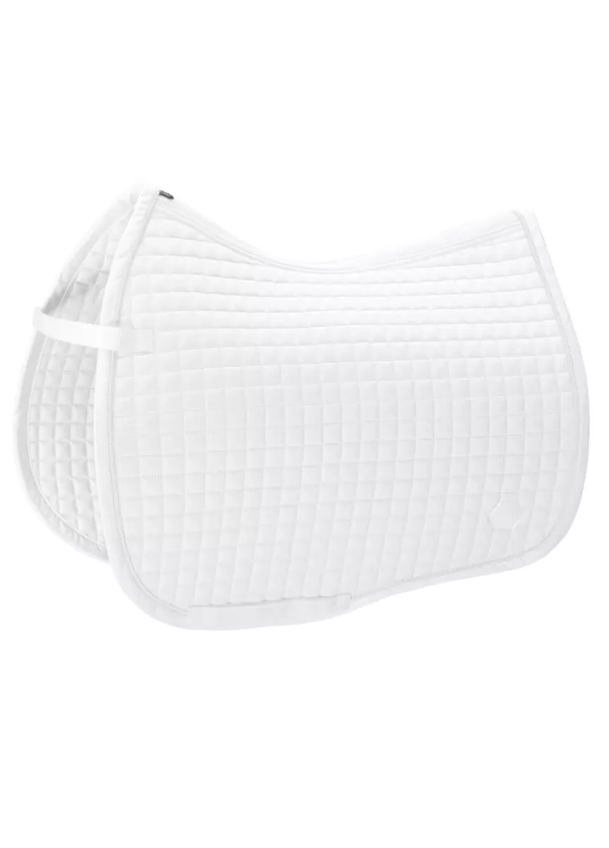 Eskadron Cotton Compact Dressage Saddle Cloth - White 1 Eskadron Cotton Compact Dressage Saddle Cloth - White