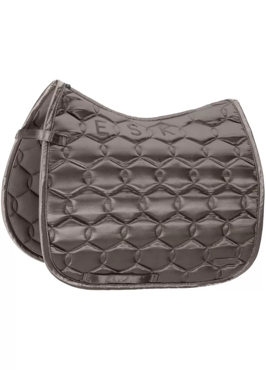 Eskadron Satin Contrast Dressage Saddle Cloth DL - Steel Grey 1 Eskadron Satin Contrast Dressage Saddle Cloth DL - Steel Grey