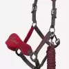LeMieux Vogue Fleece Headcollar & Leadrope Set - Mulberry/Grey