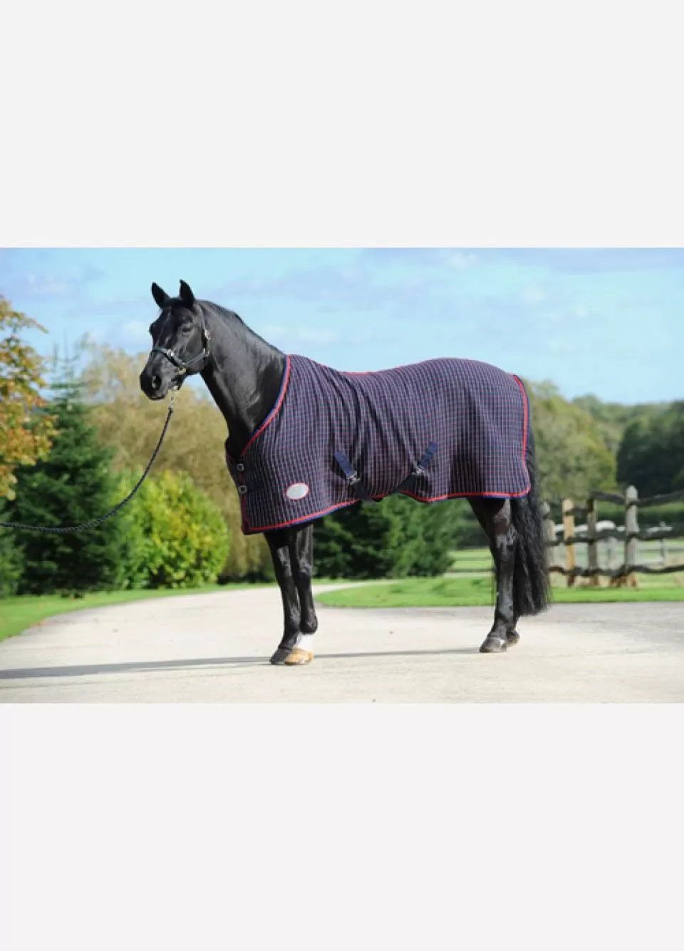 Weatherbeeta Waffle Cooler Rug - Navy/Red/White 2 Weatherbeeta Waffle Cooler Rug - Navy/Red/White - Image 2