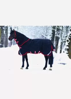 Rambo Supreme Vari-Layer Heavy Turnout Rug 450g - Black/Red