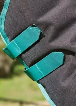 Weatherbeeta Green-Tec 900D Detach-A-Neck Lite Plus Turnout - Black/Bottle Green -Equestrian Equipment Shop greentechfeatures4rdy 2