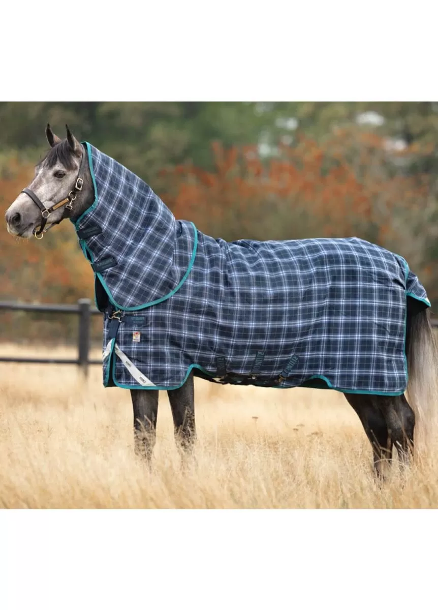 Rhino Plus Vari-Layer Turnout Medium - Navy Check/Teal 1 Rhino Plus Vari-Layer Turnout Medium - Navy Check/Teal