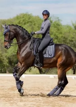 LeMieux Loire Classic Dressage Square - Twilight Grey -Equestrian Equipment Shop lemieux dressage pad grey 3rdy