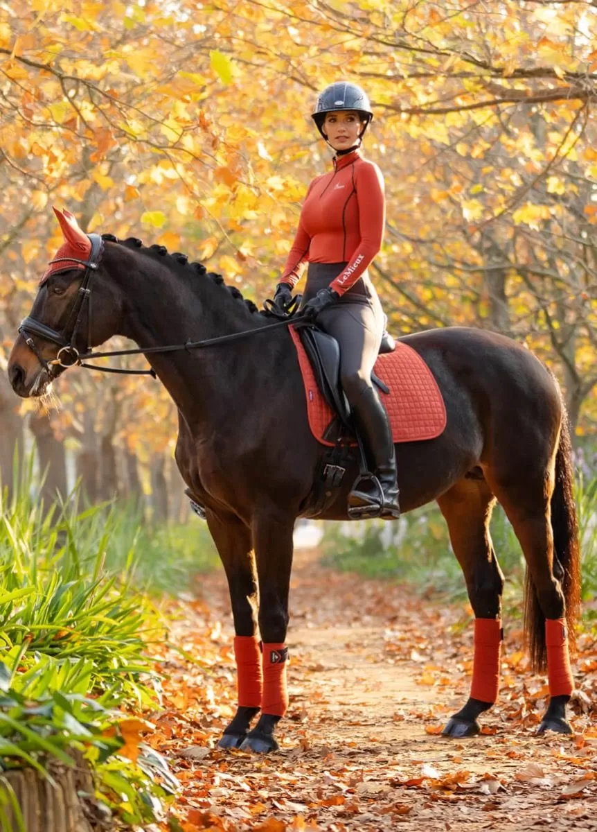 LeMieux Suede Dressage Square - Sienna 3 LeMieux Suede Dressage Square - Sienna - Image 3