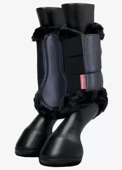 LeMieux Fleece Edged Mesh Brushing Boot - Twilight Navy