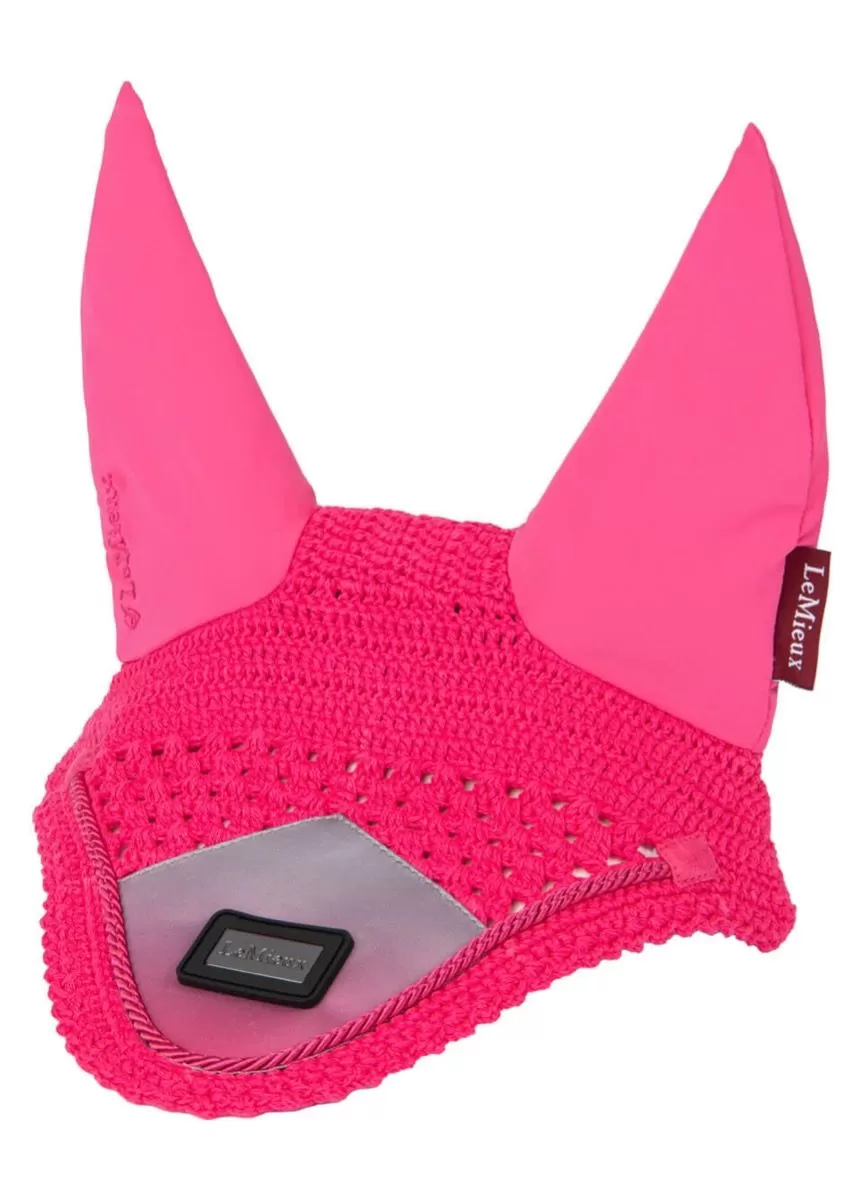 LeMieux Spectrum Fly Hood - Grey/Watermelon 1 LeMieux Spectrum Fly Hood - Grey/Watermelon