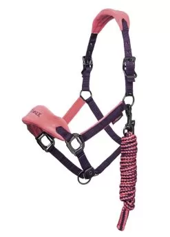 LeMieux Vogue Fleece Headcollar & Leadrope - Papaya