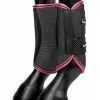 LeMieux Carbon Mesh Wrap Boots - Black/Papaya