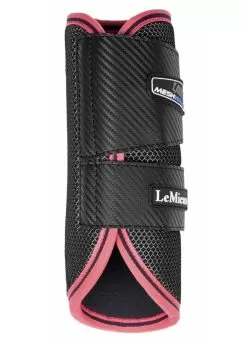 LeMieux Carbon Mesh Wrap Boots - Black/Papaya -Equestrian Equipment Shop lemiex carbon mesh boot papaya 3rdy