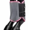 LeMieux Carbon Mesh Wrap Boots - Grey/Watermelon