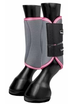 LeMieux Carbon Mesh Wrap Boots - Grey/Watermelon