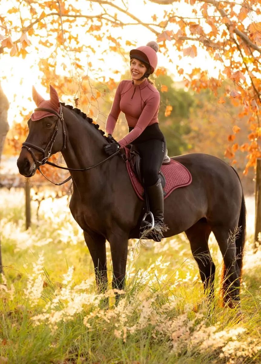 LeMieux Suede GP Square - Orchid 2 LeMieux Suede GP Square - Orchid - Image 2