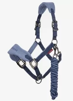 LeMieux Vogue Fleece Headcollar & Leadrope - Indigo