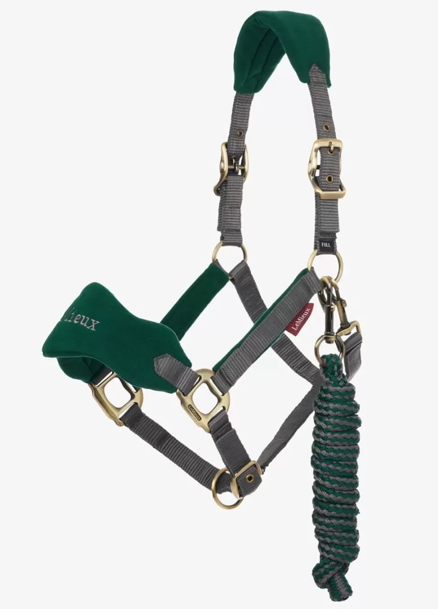 LeMieux Vogue Fleece Headcollar & Leadrope - Spruce 1 LeMieux Vogue Fleece Headcollar & Leadrope - Spruce
