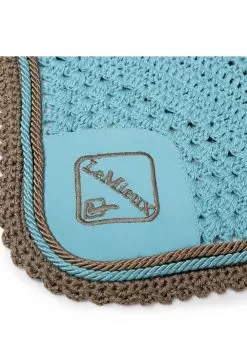 LeMieux Classic Fly Hood - Azure -Equestrian Equipment Shop lmclassicflyhoodazurerdy