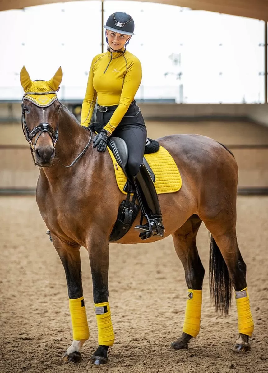 LeMieux Suede Dressage Square - Dijon 2 LeMieux Suede Dressage Square - Dijon - Image 2