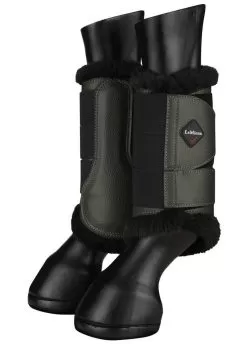 LeMieux Fleece Brushing Boots - Oak