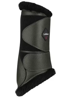 LeMieux Fleece Brushing Boots - Oak -Equestrian Equipment Shop lmfleecebootoak3rdy