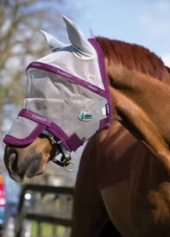 Rambo Plus Fly Mask - Vamoose - Silver/Purple