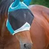 Shires Fine Mesh Fly Mask With Ears - Teal